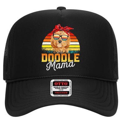 Doodle Mama Best Goldendoodle Mom Ever Mother's Day Dog Mom High Crown Mesh Back Trucker Hat