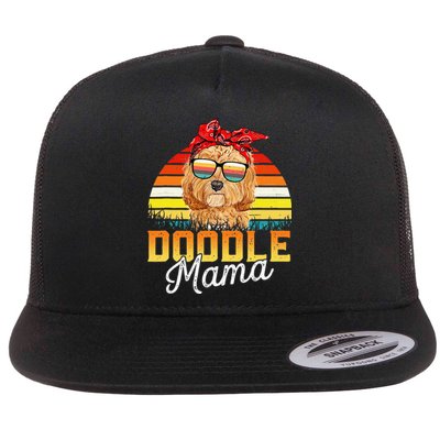 Doodle Mama Best Goldendoodle Mom Ever Mother's Day Dog Mom Flat Bill Trucker Hat