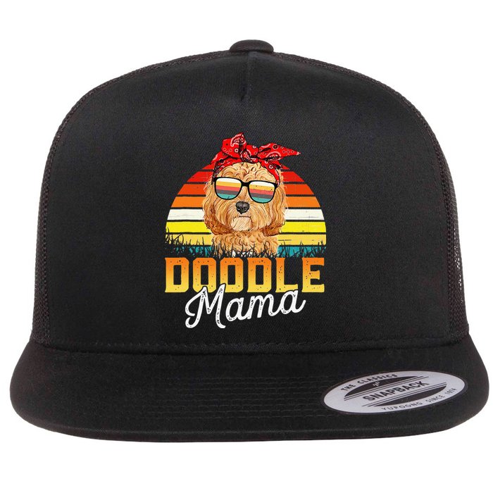 Doodle Mama Best Goldendoodle Mom Ever Mother's Day Dog Mom Flat Bill Trucker Hat