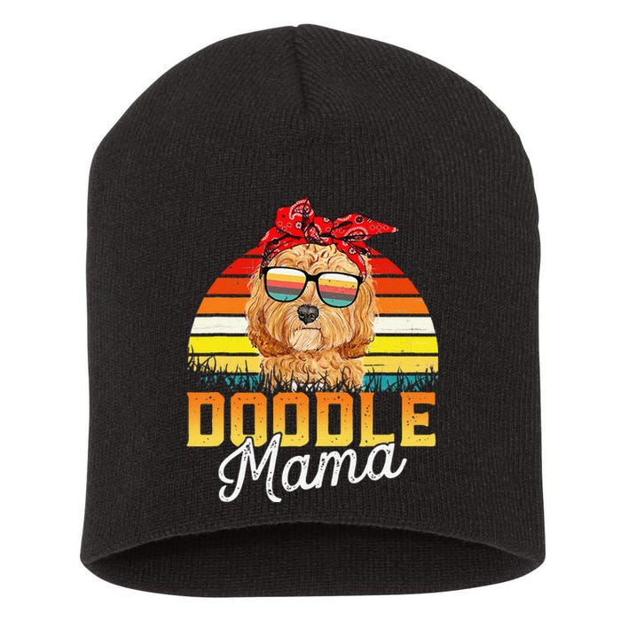 Doodle Mama Best Goldendoodle Mom Ever Mother's Day Dog Mom Short Acrylic Beanie