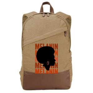 Dope Melanin Black Afro African American Mom Aunt Gift Cotton Canvas Backpack