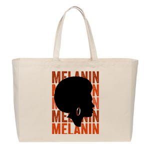 Dope Melanin Black Afro African American Mom Aunt Gift Cotton Canvas Jumbo Tote