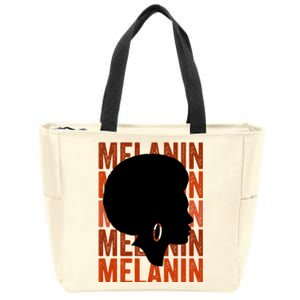 Dope Melanin Black Afro African American Mom Aunt Gift Zip Tote Bag