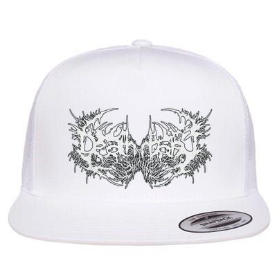Death Metal Band Logo Symbol Font Metalhead Musician Flatbill Hat