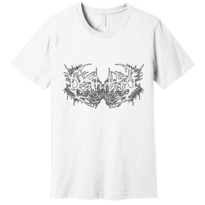 Death Metal Band Logo Symbol Font Metalhead Musician Premium T-Shirt