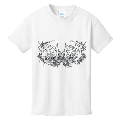 Death Metal Band Logo Symbol Font Metalhead Musician Kids T-Shirt