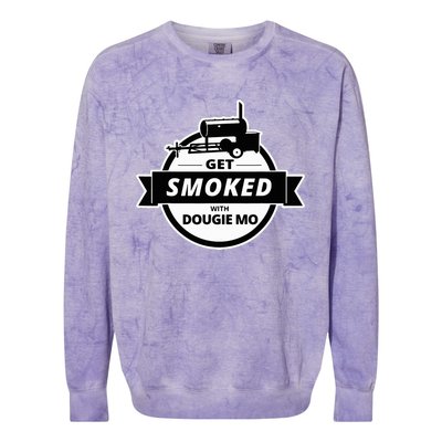 Dougie Mo Bbq Catering Exclusive Custom Clothing Get Smoked Colorblast Crewneck Sweatshirt