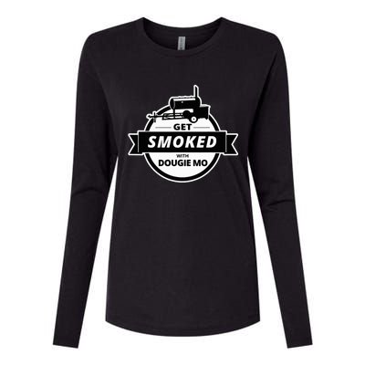 Dougie Mo Bbq Catering Exclusive Custom Clothing Get Smoked Womens Cotton Relaxed Long Sleeve T-Shirt