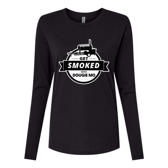 Dougie Mo Bbq Catering Exclusive Custom Clothing Get Smoked Womens Cotton Relaxed Long Sleeve T-Shirt