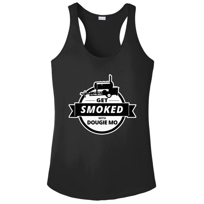 Dougie Mo Bbq Catering Exclusive Custom Clothing Get Smoked Ladies PosiCharge Competitor Racerback Tank