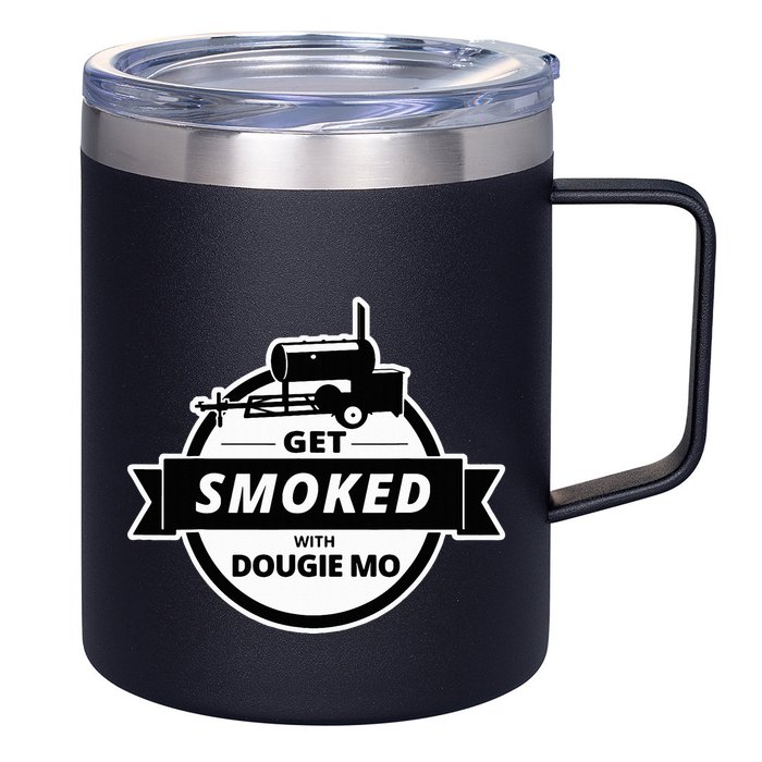Dougie Mo Bbq Catering Exclusive Custom Clothing Get Smoked 12oz Stainless Steel Coffee Mug