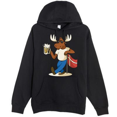 Denmark Moose Beer Premium Pullover Hoodie