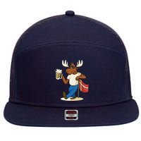 Denmark Moose Beer 7 Panel Mesh Trucker Snapback Hat