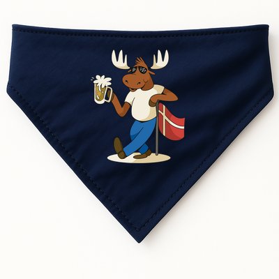 Denmark Moose Beer USA-Made Doggie Bandana