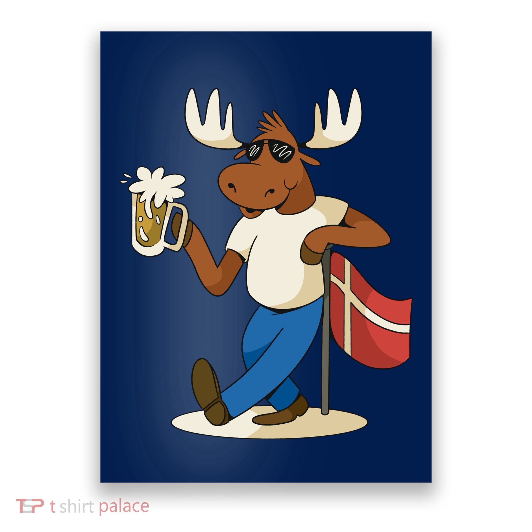 Denmark Moose Beer Poster
