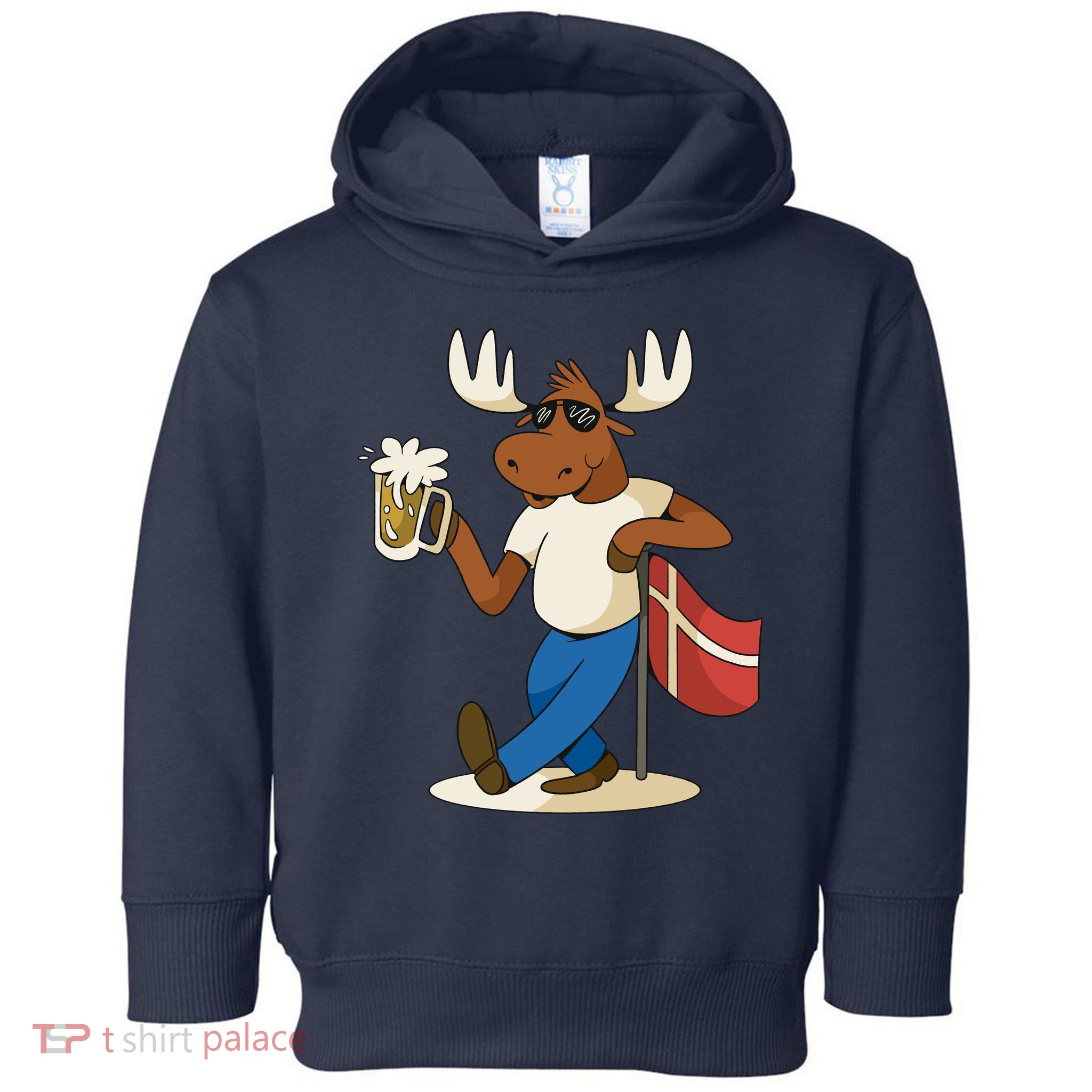 Denmark Moose Beer Toddler Hoodie