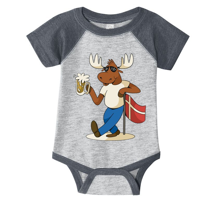 Denmark Moose Beer Infant Baby Jersey Bodysuit