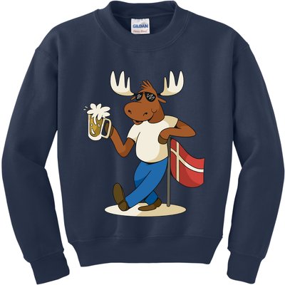 Denmark Moose Beer Kids Sweatshirt