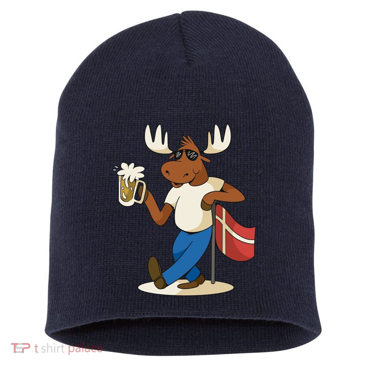 Denmark Moose Beer Short Acrylic Beanie