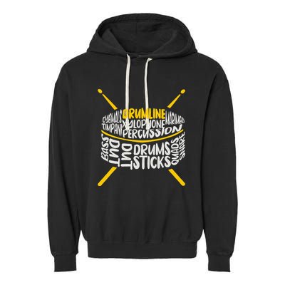 Drumline Marching Band School Band Garment-Dyed Fleece Hoodie