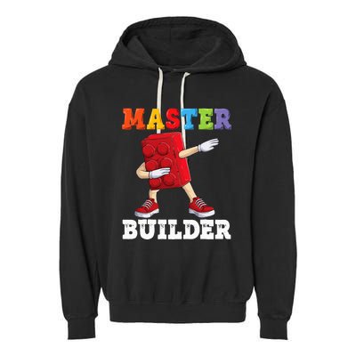 Dabbing Master Builder Funny Building Blocks Bricks Garment-Dyed Fleece Hoodie