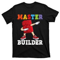 Dabbing Master Builder Funny Building Blocks Bricks T-Shirt