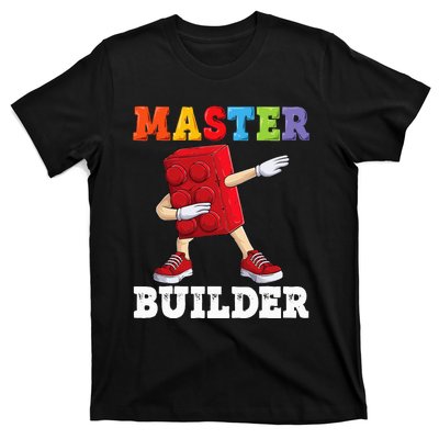 Dabbing Master Builder Funny Building Blocks Bricks T-Shirt