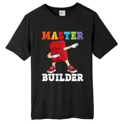 Dabbing Master Builder Funny Building Blocks Bricks Tall Fusion ChromaSoft Performance T-Shirt