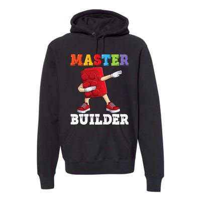 Dabbing Master Builder Funny Building Blocks Bricks Premium Hoodie