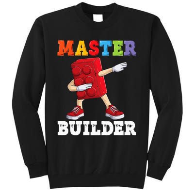 Dabbing Master Builder Funny Building Blocks Bricks Tall Sweatshirt