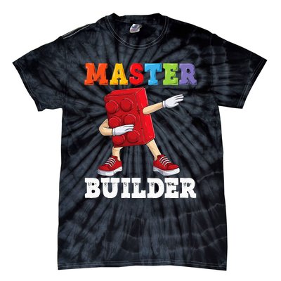 Dabbing Master Builder Funny Building Blocks Bricks Tie-Dye T-Shirt