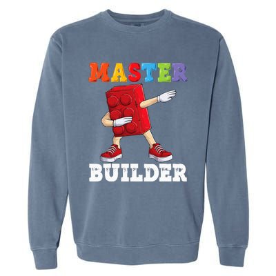 Dabbing Master Builder Funny Building Blocks Bricks Garment-Dyed Sweatshirt