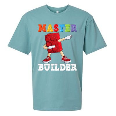 Dabbing Master Builder Funny Building Blocks Bricks Sueded Cloud Jersey T-Shirt