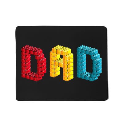 Dad Master Builder Building Bricks Blocks Family Set Parents Mousepad