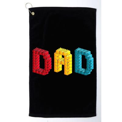 Dad Master Builder Building Bricks Blocks Family Set Parents Platinum Collection Golf Towel