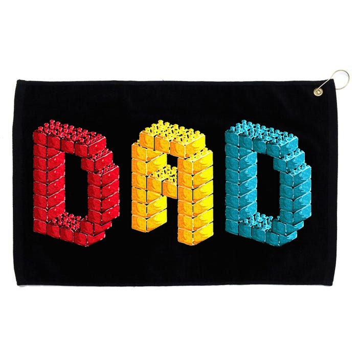 Dad Master Builder Building Bricks Blocks Family Set Parents Grommeted Golf Towel