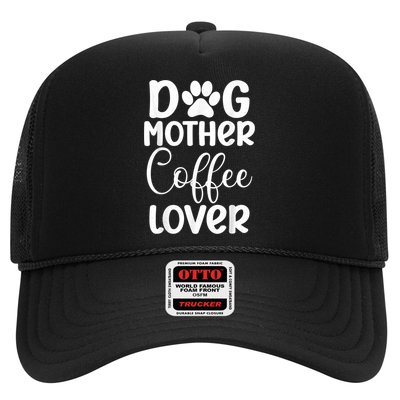 Dog Mother Coffee Lover Funny Graphic Dog Mom Tees For Women Trucker Hat