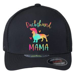 Dachshund Mama Colorful Doxie Funny Gift Dog Mom Gift Flexfit Unipanel Trucker Cap