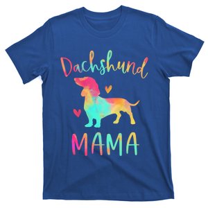 Dachshund Mama Colorful Doxie Funny Gift Dog Mom Gift T-Shirt