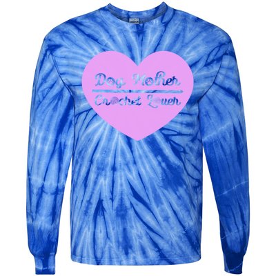 Dog Mother Crochet Lover Crocheting Gift Tie-Dye Long Sleeve Shirt