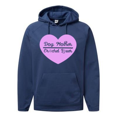 Dog Mother Crochet Lover Crocheting Gift Performance Fleece Hoodie