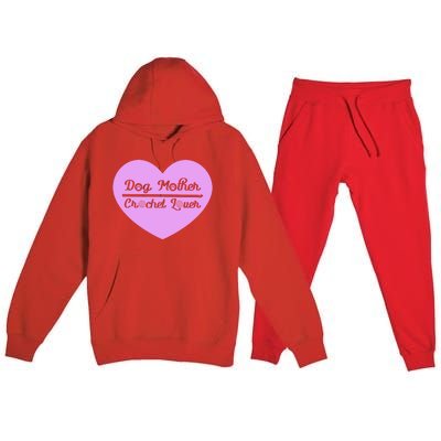 Dog Mother Crochet Lover Crocheting Gift Premium Hooded Sweatsuit Set