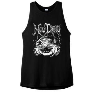 Death Metal Cute Baby Hippo Moo Deng Hippopotamus Ladies PosiCharge Tri-Blend Wicking Tank