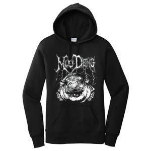 Death Metal Cute Baby Hippo Moo Deng Hippopotamus Women's Pullover Hoodie