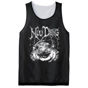 Death Metal Cute Baby Hippo Moo Deng Hippopotamus Mesh Reversible Basketball Jersey Tank