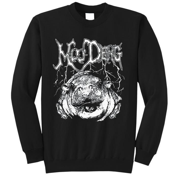 Death Metal Cute Baby Hippo Moo Deng Hippopotamus Tall Sweatshirt