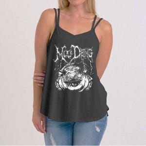 Death Metal Cute Baby Hippo Moo Deng Hippopotamus Women's Strappy Tank