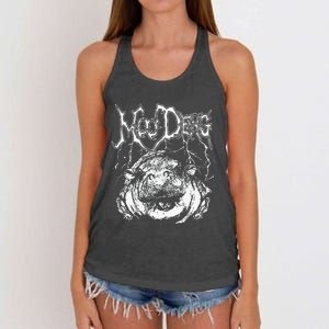 Death Metal Cute Baby Hippo Moo Deng Hippopotamus Women's Knotted Racerback Tank