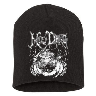 Death Metal Cute Baby Hippo Moo Deng Hippopotamus Short Acrylic Beanie