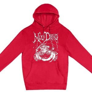 Death Metal Cute Baby Hippo Moo Deng Hippopotamus Premium Pullover Hoodie